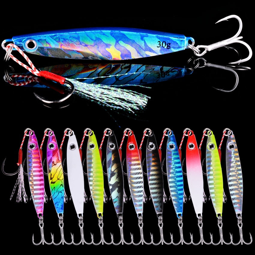 Rotating Metal VIB-Vibration-Bait Spinner Spoon Fishing Lures-9G