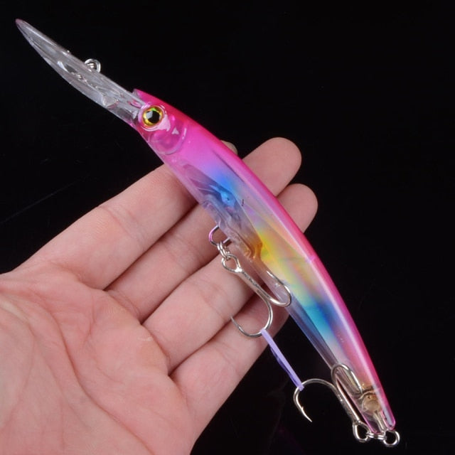 1pcs 17cm 24g Wobbler Fishing Lure Big Crankbait Minnow Peche Bass Trolling Artificial Bait Pike Carp lures Peche Fishing tackle