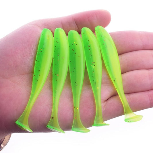 10Pcs 75mm 2.2g Worm Wobblers Silicone Soft Bait Grub Jig Fishing Lure Bass Artificial rubber shrimp odor Pesca Fishing tackle