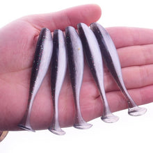 10Pcs 75mm 2.2g Worm Wobblers Silicone Soft Bait Grub Jig Fishing Lure Bass Artificial rubber shrimp odor Pesca Fishing tackle