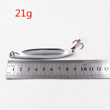 1 PCS 5g-21g Metal Silver Sequins Fishing Lures Spoon Lure Hard Baits With Feather Bass Sea Lures Spinner Wobbles Fishing Tackle