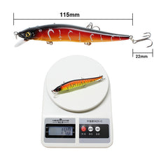 1pcs Fishing Lure 115mm/14g Minnow Crankbait Wobblers 3D Eyes Perch Artificial Bait Pike Carp Bait Swim Bait Fishing Pesca