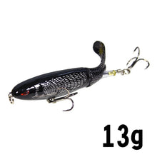 1 Pcs 10cm/14cm Topwater Fishing Lure Whopper Popper Artificial Bait Hard Plopper Soft Rotating Tail Fishing Tackle Fishing Bait