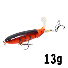 1 Pcs 10cm/14cm Topwater Fishing Lure Whopper Popper Artificial Bait Hard Plopper Soft Rotating Tail Fishing Tackle Fishing Bait