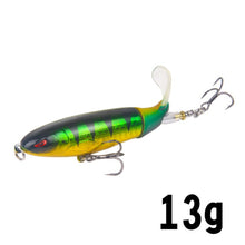 1 Pcs 10cm/14cm Topwater Fishing Lure Whopper Popper Artificial Bait Hard Plopper Soft Rotating Tail Fishing Tackle Fishing Bait