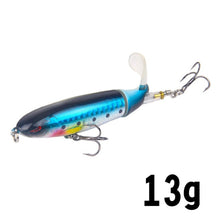 1 Pcs 10cm/14cm Topwater Fishing Lure Whopper Popper Artificial Bait Hard Plopper Soft Rotating Tail Fishing Tackle Fishing Bait