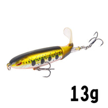 1 Pcs 10cm/14cm Topwater Fishing Lure Whopper Popper Artificial Bait Hard Plopper Soft Rotating Tail Fishing Tackle Fishing Bait