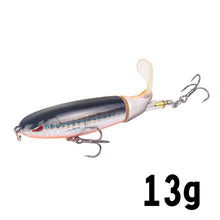 1 Pcs 10cm/14cm Topwater Fishing Lure Whopper Popper Artificial Bait Hard Plopper Soft Rotating Tail Fishing Tackle Fishing Bait