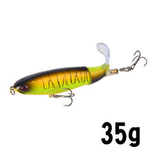 1 Pcs 10cm/14cm Topwater Fishing Lure Whopper Popper Artificial Bait Hard Plopper Soft Rotating Tail Fishing Tackle Fishing Bait