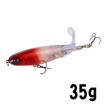 1 Pcs 10cm/14cm Topwater Fishing Lure Whopper Popper Artificial Bait Hard Plopper Soft Rotating Tail Fishing Tackle Fishing Bait