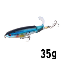 1 Pcs 10cm/14cm Topwater Fishing Lure Whopper Popper Artificial Bait Hard Plopper Soft Rotating Tail Fishing Tackle Fishing Bait