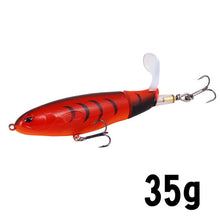 1 Pcs 10cm/14cm Topwater Fishing Lure Whopper Popper Artificial Bait Hard Plopper Soft Rotating Tail Fishing Tackle Fishing Bait