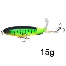 1 Pcs 10cm/14cm Topwater Fishing Lure Whopper Popper Artificial Bait Hard Plopper Soft Rotating Tail Fishing Tackle Fishing Bait