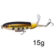 1 Pcs 10cm/14cm Topwater Fishing Lure Whopper Popper Artificial Bait Hard Plopper Soft Rotating Tail Fishing Tackle Fishing Bait