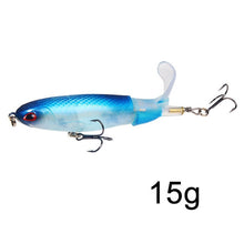 1 Pcs 10cm/14cm Topwater Fishing Lure Whopper Popper Artificial Bait Hard Plopper Soft Rotating Tail Fishing Tackle Fishing Bait