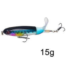 1 Pcs 10cm/14cm Topwater Fishing Lure Whopper Popper Artificial Bait Hard Plopper Soft Rotating Tail Fishing Tackle Fishing Bait