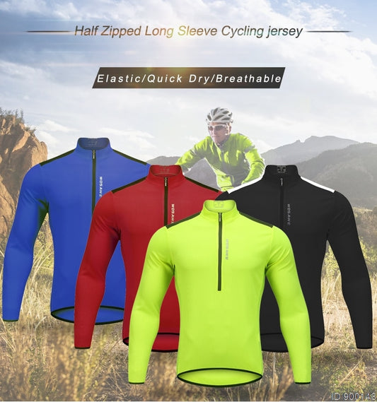 WOSAWE Pro Long Sleeve Cycling Jersey Mesh Bicycle Jerseys Outdoor MTB Mountain Road Bike Uniform Clothing Wear Quick Dry