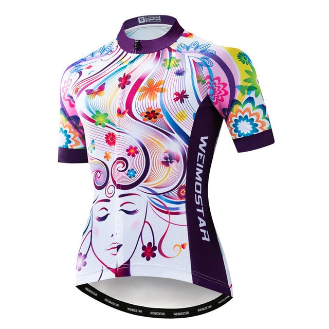 Weimostar 2021 Women&#39;s Summer Skull Cycling Jersey Road Bicycle Shirt MTB Bike Jersey Top Outdoor Sport Ropa ciclismo Clothing