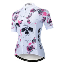 Weimostar 2021 Women&#39;s Summer Skull Cycling Jersey Road Bicycle Shirt MTB Bike Jersey Top Outdoor Sport Ropa ciclismo Clothing