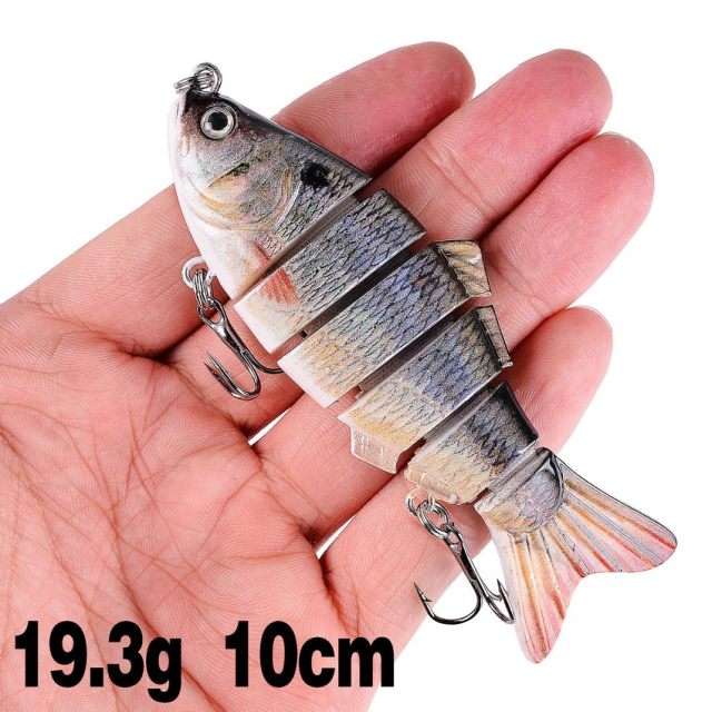 Classic Fishing Wobbler Lifelike Fishing Lure 7 Segment Swimbait Crankbait Hard  Bait Slow 10cm 16g Artificial Lures Fishing Tackle