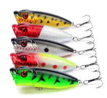 1pcs Fishing Lures Topwater Popper Bait 6.5cm 12g Hard Bait Artificial Wobblers Plastic Fishing Tackle with 6# Hooks