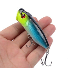 1pcs Fishing Lures Topwater Popper Bait 6.5cm 12g Hard Bait Artificial Wobblers Plastic Fishing Tackle with 6# Hooks