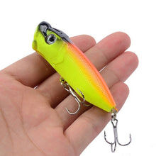 1pcs Fishing Lures Topwater Popper Bait 6.5cm 12g Hard Bait Artificial Wobblers Plastic Fishing Tackle with 6# Hooks