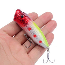 1pcs Fishing Lures Topwater Popper Bait 6.5cm 12g Hard Bait Artificial Wobblers Plastic Fishing Tackle with 6# Hooks