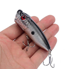 1pcs Fishing Lures Topwater Popper Bait 6.5cm 12g Hard Bait Artificial Wobblers Plastic Fishing Tackle with 6# Hooks