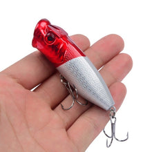 1pcs Fishing Lures Topwater Popper Bait 6.5cm 12g Hard Bait Artificial Wobblers Plastic Fishing Tackle with 6# Hooks