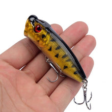 1pcs Fishing Lures Topwater Popper Bait 6.5cm 12g Hard Bait Artificial Wobblers Plastic Fishing Tackle with 6# Hooks