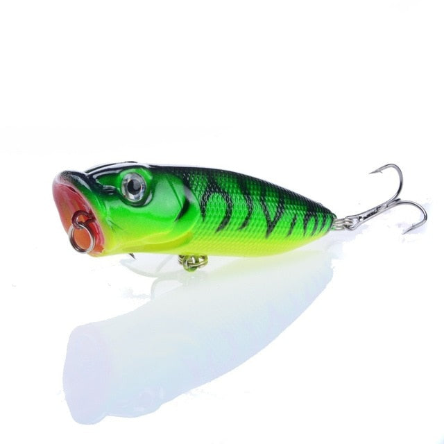 1pcs Fishing Lures Topwater Popper Bait 6.5cm 12g Hard Bait Artificial Wobblers Plastic Fishing Tackle with 6# Hooks