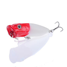 1pcs Fishing Lures Topwater Popper Bait 6.5cm 12g Hard Bait Artificial Wobblers Plastic Fishing Tackle with 6# Hooks