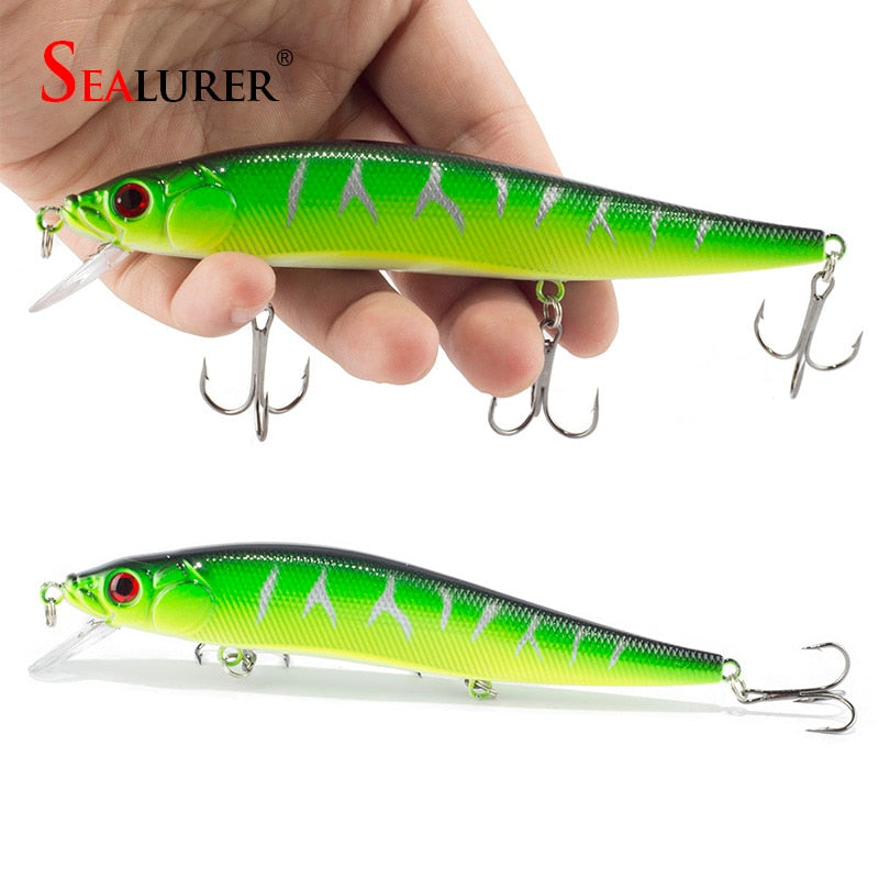 1PCS/lot 14 cm 23.7 g Fishing Lure Minnow Hard Bait with 3 Fishing Hooks Fishing Tackle Lure 3D Eyes Free Shipping