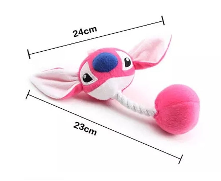 Plush Cartoon Cute Puppy Dog Rope Knot Toy Pet Dog Chew Squeak Toys for Small Dogs Teeth Grinding Pet Products Dog Accessories