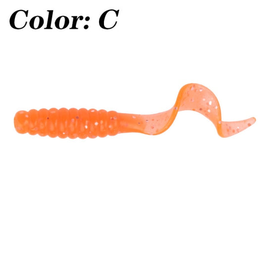 10Pcs Soft Silicone Fishing Lures 4.8cm 1.2g Worm Jigging Wobblers Shrimp Fishy Smell Additive Tackle Bass Carp Artificial Baits