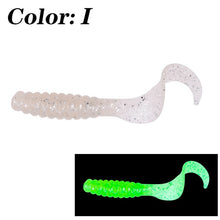 10Pcs Soft Silicone Fishing Lures 4.8cm 1.2g Worm Jigging Wobblers Shrimp Fishy Smell Additive Tackle Bass Carp Artificial Baits