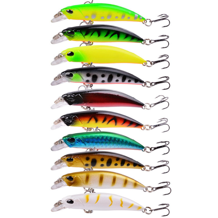 10pcs Laser Slow Minnow Fishing Lure Set 4g 7cm Wobblers Crankbaits Isca Artificial Hard Bait Carp Mini Fishing Lures Pesca