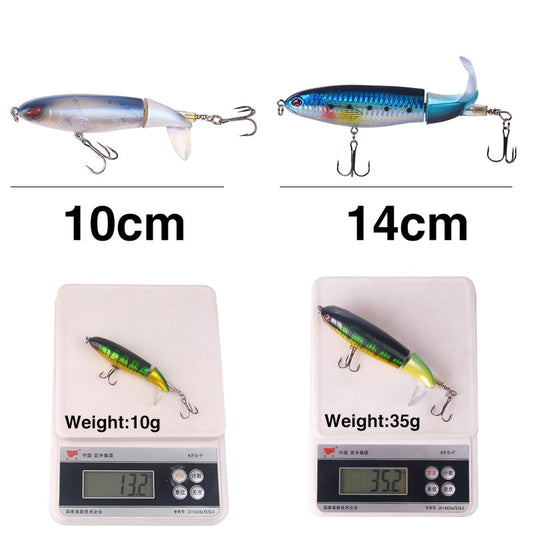 1Pcs Whopper Plopper Fishing Lure 13g/15g/35g Catfish Lures For Fishing Tackle Floating Rotating Tail Artificial Baits Crankbait