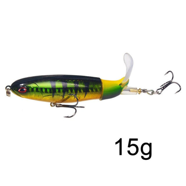 1Pcs Whopper Plopper Fishing Lure 15g/35g Catfish Lures For Fishing Tackle  Floating Rotating Tail Artificial Baits Crank