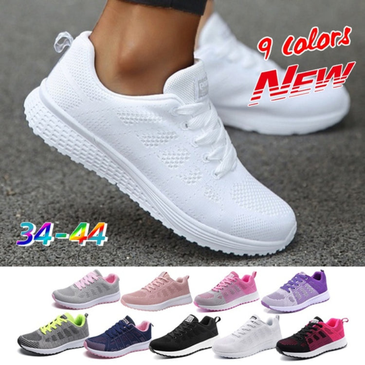 Women&#39;s Breathable Walking Shoes Casual Sneakers Mesh Breathable Sports Shoes Anti-Slip Jogging Shoes Knitting Tennis Shoes