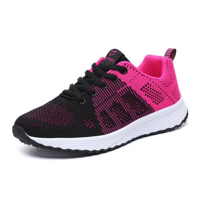 Women&#39;s Breathable Walking Shoes Casual Sneakers Mesh Breathable Sports Shoes Anti-Slip Jogging Shoes Knitting Tennis Shoes