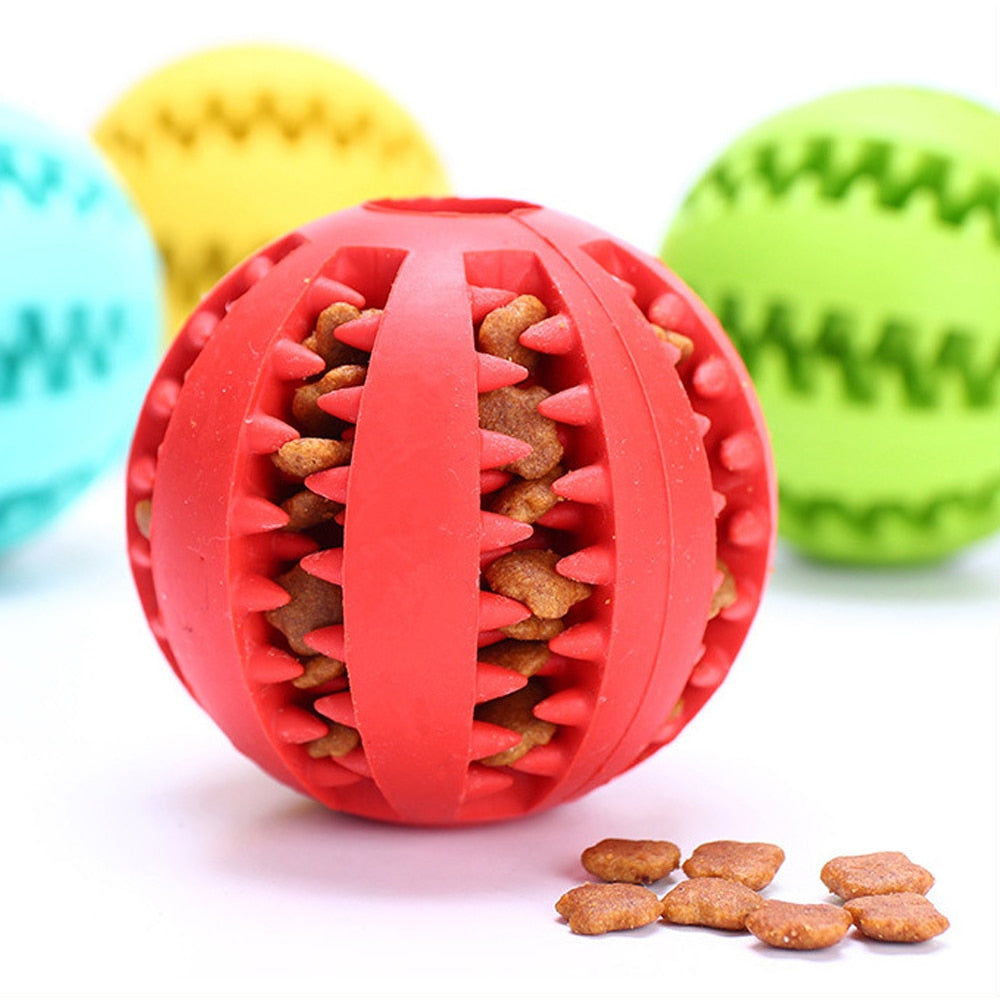 Pet Dog Toy Interactive Rubber Balls Pet Dog Cat Puppy Chew Toys Ball Teeth Chew Toys Tooth Cleaning Balls Food