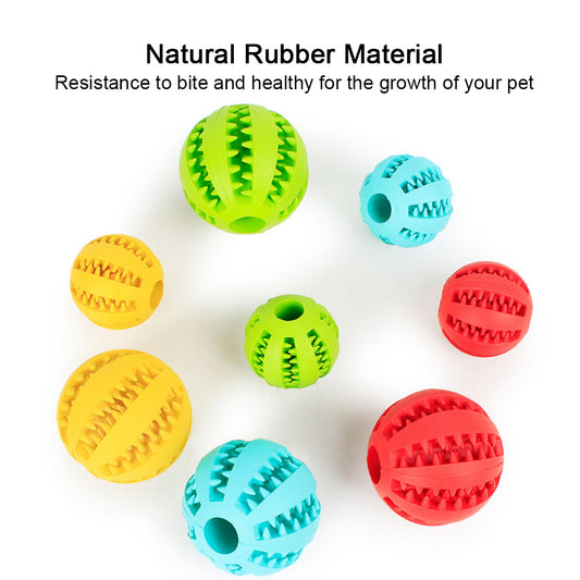 Pet Dog Toy Interactive Rubber Balls Pet Dog Cat Puppy Chew Toys Ball Teeth Chew Toys Tooth Cleaning Balls Food