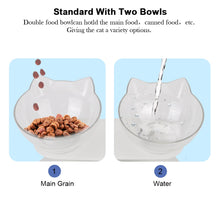 Non-Slip Pet Bowls For Cats Food Cat Water Bowl Double Cat Bowl Dog Bowl Pet Feeding Cat Dogs Feeder Protection Cervical