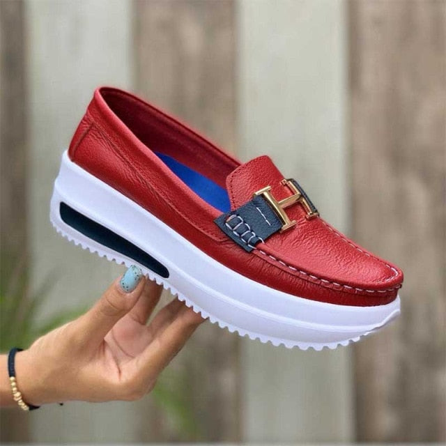 2021 Spring New Platform Comfortable Women&#39;s Sneakers Fashion Lace Up Casual Little White Shoes Women Increase Vulcanize Shoes