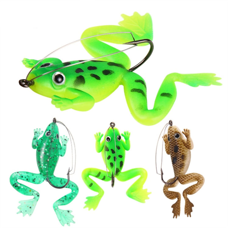 1Pcs 60mm 5.2g Pesca Soft Frog Fishing Lure Artificial Bait Silicone Frog Lures Swimming Bait with Treble Hooks Fishing Tackle