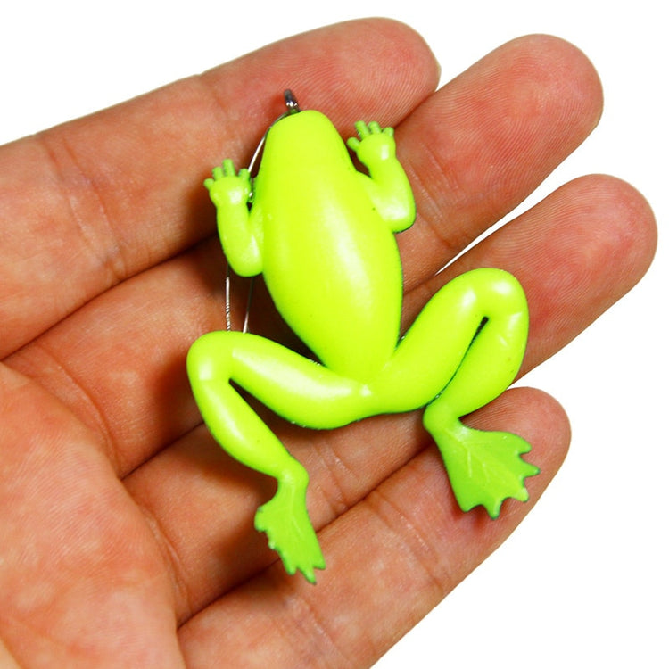 1Pcs 60mm 5.2g Pesca Soft Frog Fishing Lure Artificial Bait Silicone Frog Lures Swimming Bait with Treble Hooks Fishing Tackle