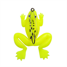 1Pcs 60mm 5.2g Pesca Soft Frog Fishing Lure Artificial Bait Silicone Frog Lures Swimming Bait with Treble Hooks Fishing Tackle