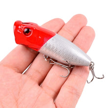 1Pcs Fishing Lures 6.5cm/12g Topwater Popper Bait 5 Color Hard Bait Artificial Wobblers Plastic Fishing Tackle with 6# Hooks